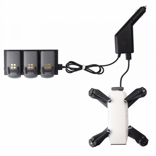 2 in 1 Car Charger for Battery and Transmitter for DJI Spark