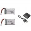 2pcs 37V 1000mAh Battery with 5 in 1 Charger for Syma X5 X5C X5SC X5SW TK M68 CX 30 K60 905 V931