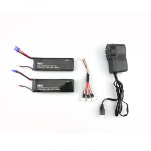 2pcs Battery 10C 74V 2700mAh Charger Charging Cable 3 in 1 for Hubsan H501S H501C