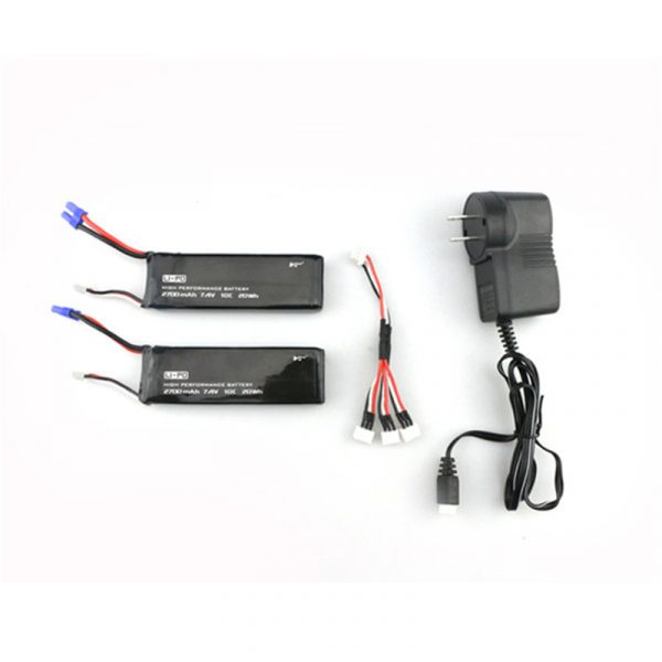2pcs Battery 10C 74V 2700mAh Charger Charging Cable 3 in 1 for Hubsan H501S H501C