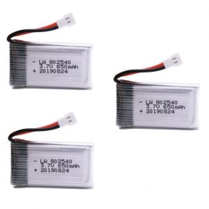 3pcs 37V 650mAh Battery for Syma X5C X5C 1 X5 X5SC X5SW JJRC H9D M68 K60 HQ 905 CX30