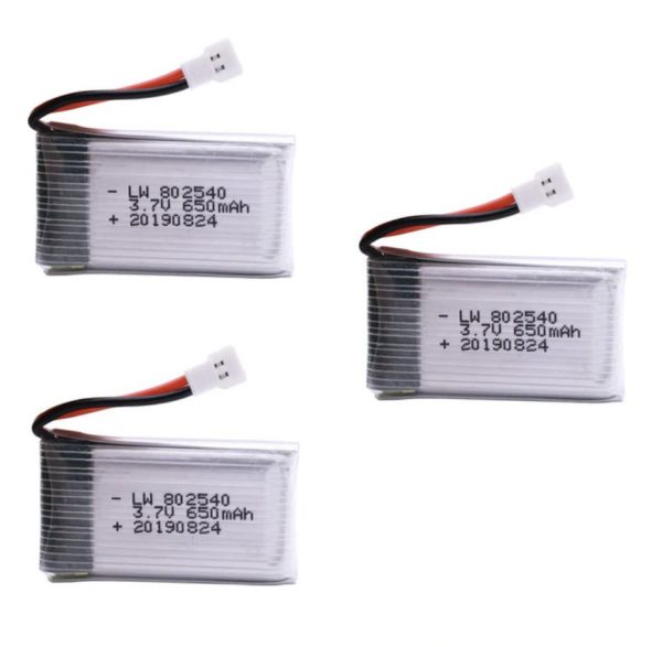 3pcs 37V 650mAh Battery for Syma X5C X5C 1 X5 X5SC X5SW JJRC H9D M68 K60 HQ 905 CX30