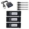 3pcs 37V 850mAh Battery with 5 in 1 Charger for Eachine E58 JY019 S168