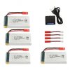 4pcs 37V 1200mah Battery with 5 in 1 Charger for JJRC H11C H11D