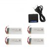 4pcs 37V 1800mAh Battery 5 in 1 USB Charger for SYMA X5 X5C X5SC X5SW