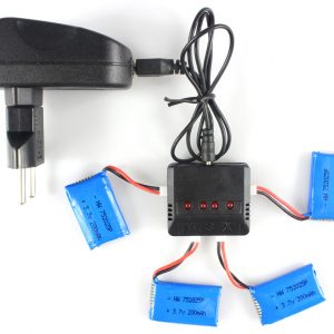 4pcs 37V 200mAh Lipo Battery Balance Charger for Syma X11