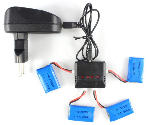 4pcs 37V 200mAh Lipo Battery Balance Charger for Syma X11