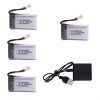 4pcs 37V 650mAh Battery and 5 in 1 Charger for Syma X5C X5C 1 X5 X5SC X5SW JJRC H9D M68 K60 HQ 905 CX30