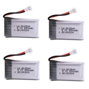 4pcs 37V 650mAh Battery for Syma X5C X5C 1 X5 X5SC X5SW JJRC H9D M68 K60 HQ 905 CX30