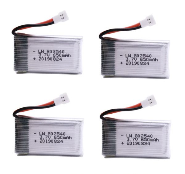 4pcs 37V 650mAh Battery for Syma X5C X5C 1 X5 X5SC X5SW JJRC H9D M68 K60 HQ 905 CX30