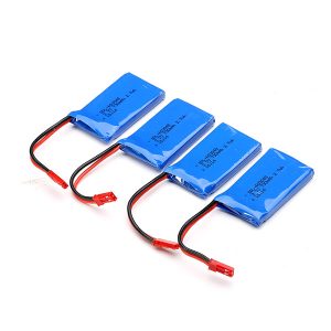 4pcs 37V 730mAh Battery with SJ C1001 Charger for WLtoys V686 V686G 3