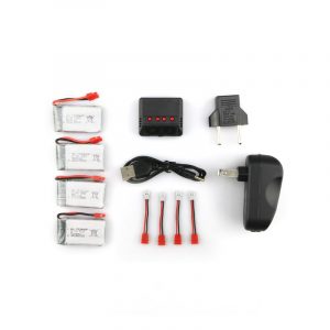 4pcs 500mah Battery X4A A12 Charger for Syma X5HC X5HW