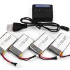 4pcs Li 800mAh Battery 4 in 1 Charger for Syma X5 X5C X5SW Cheerson CX 30 Skytech M68 Bayang X5C