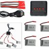 4pcs LiPo 37V 680mAh Battery 4 in 1 Charger for Syma X5C X5SC TK M68 M62R HQ 905 Cheerson CX 30