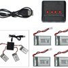 4pcs LiPo 37V 720mAh Battery 4 in 1 Charger for Syma X5C X5SC TK M68 M62R HQ 905 Cheerson CX 30