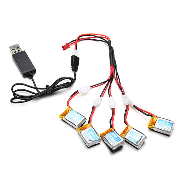 5pcs 15C 37V 220MAH Lipo Battery with Charger for JJRC H22