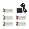 5pcs 37V 1800mAh Battery 5 in 1 USB Charger for SYMA X5 X5C X5SC X5SW