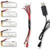 5pcs 37V 500mAh Battery Charging Cables for Wltoys Q282 G Q282 J