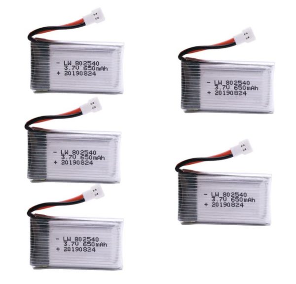 5pcs 37V 650mAh Battery for Syma X5C X5C 1 X5 X5SC X5SW JJRC H9D M68 K60 HQ 905 CX30