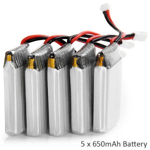 5pcs 37V 650mAh Battery for Syma X5C X5SC X5SW FY326 F2C Aviax