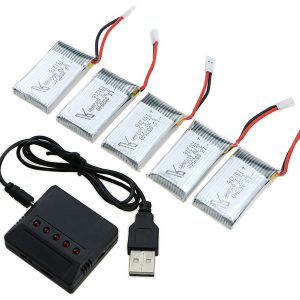 5pcs 37V 680mAh Battery Charger USB Cable for Syma X5C X5SC X5SW