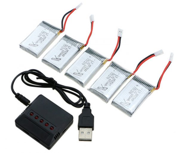 5pcs 37V 680mAh Battery Charger USB Cable for Syma X5C X5SC X5SW