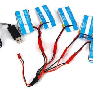 5pcs 37V 750mAh Battery 5 in 1 Charger for Wltoys V626 V636 V686 2