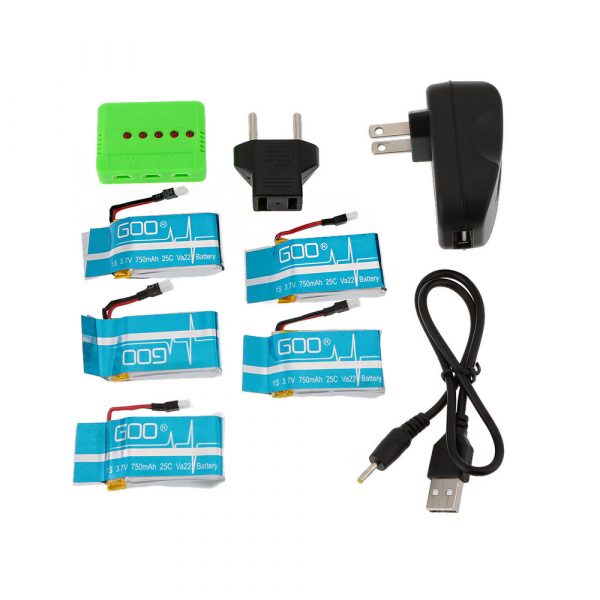 5pcs 37V 750mah Battery Charger USB Cable for Syma X5 X5C X5A X5SC X5SW Cheerson CX 30 CX 30W CX 30S JJRC H5C H9D WLtoys V931 F949