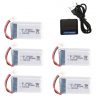 5pcs 37V 800mAh Battery 5 in 1 USB Charger for SYMA X5 X5C X5SC X5SW