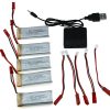5pcs 37V 800mAh Battery Charger Charging Cables for JXD 509G HAWKEYE 1315S 1315W JJRC H12C WLtoys V686