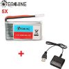5pcs Eachine Lipo 37v 380mah Battery with 4 in 1 Charger for H107 H107L H107C H107D JJRC H6C H108C H6D Wltoys V252 V939 JXD 385 392 388