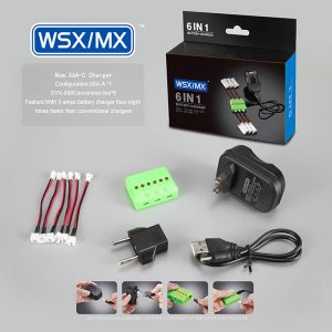 6 Port WSX MX X6A C Charger with EU Adapter for WLtoys V911