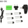 6pcs 20C 37V 200MAH Battery and 6 Port WSX MX X6A C01 Charger for WLtoys V911 F929