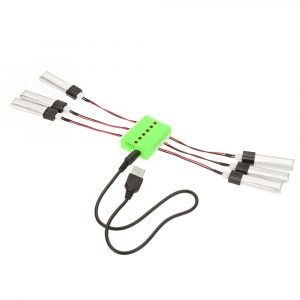 6pcs 20C 37V 200MAH Battery and 6 Port WSX MX X6A C01 Charger for WLtoys V911 F929 3