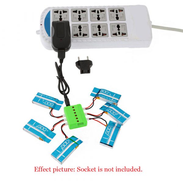 6pcs 25C 37V 720MAH Battery and 6 Port WSX MX X6A A05 Charger for WLtoys V931 F949 4