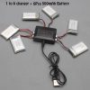 6pcs 500mAh LiPo Battery and 6 in 1 Charger for Syma X5C X5SC X5SW GPTOYS F2C Aviax