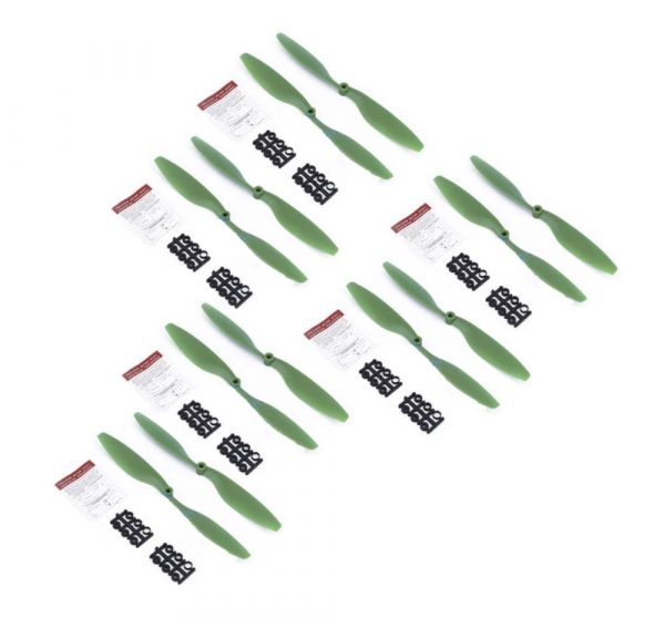 12pcs 10x4.5 1045 1045R Propeller for DJI F450 F550 A2212 kv1000 Motor GREEN