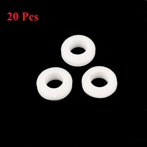 20pcs Rubber Wiring Grommets Ring Cable Protector WHITE 5MM