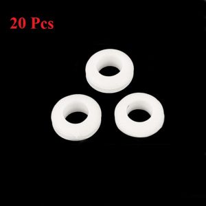 20pcs Rubber Wiring Grommets Ring Cable Protector WHITE 7MM