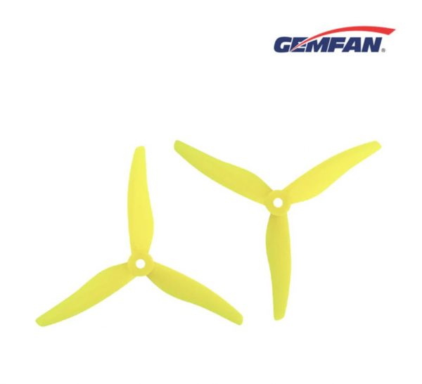 24pcs CW Clockwise CCW Counter Clockwise Gemfan 51466 5inch 3 Blade Propeller YELLOW