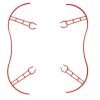 2pcs Propeller Protection Guard for Parrot Bebop 2 RED