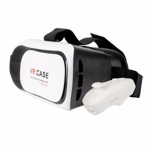 3D Virtual Reality Glasses VR Case with Remote Control for 35 to 6 Inch Smartphones
