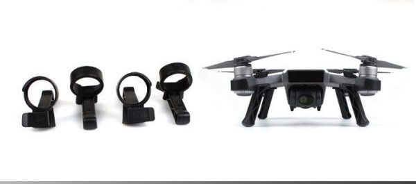 4 Sunnylife Extended Landing Skid Stabilizer for DJI Spark BLACK