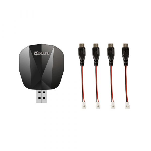 4 in 1 USB Charging Box with 4Pcs Android Adapter Cable for Eachine E520 E520S