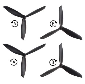 4pcs 3 Blade Propeller 2x CW Clockwise 2x CCW Counter Clockwise for Hubsan X4 Pro H109S