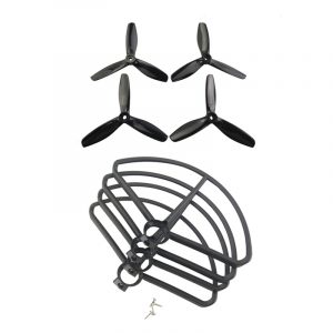 4pcs 3 Blade Propeller 4pcs Protective Guard Set for MJX B5W F20 Bugs 5W BLACK