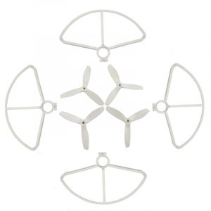 4pcs 3 Blade Propeller 4pcs Protective Guard Set for MJX B5W F20 Bugs 5W WHITE