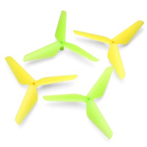 4pcs 3 Blade Propeller for Syma X5C JJRC H5C YELLOW GREEN