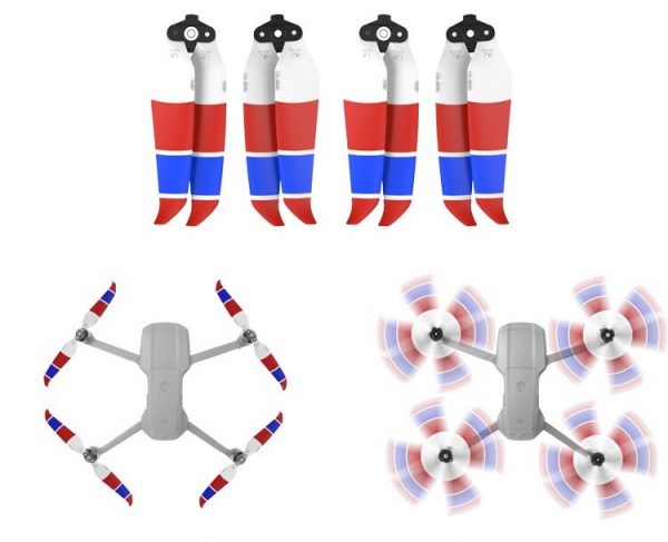 4pcs 7238F Quick Release Propeller for Mavic Air 2 WHITE RED BLUE