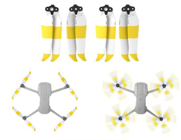4pcs 7238F Quick Release Propeller for Mavic Air 2 WHITE YELLOW